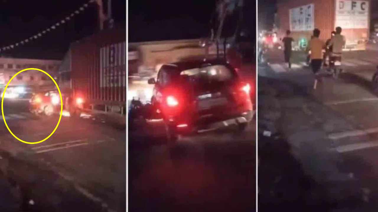 Viral Video : రాజకీయ నాయకుడి కారుని ఈడ్చుకెళ్లిన లారీ Viral Video : రాజకీయ నాయకుడి కారుని ఈడ్చుకెళ్లిన లారీ