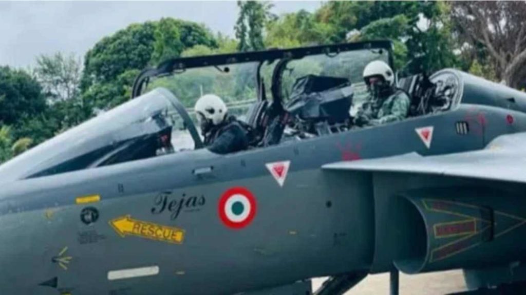 IAF chief flew in indian made tejas