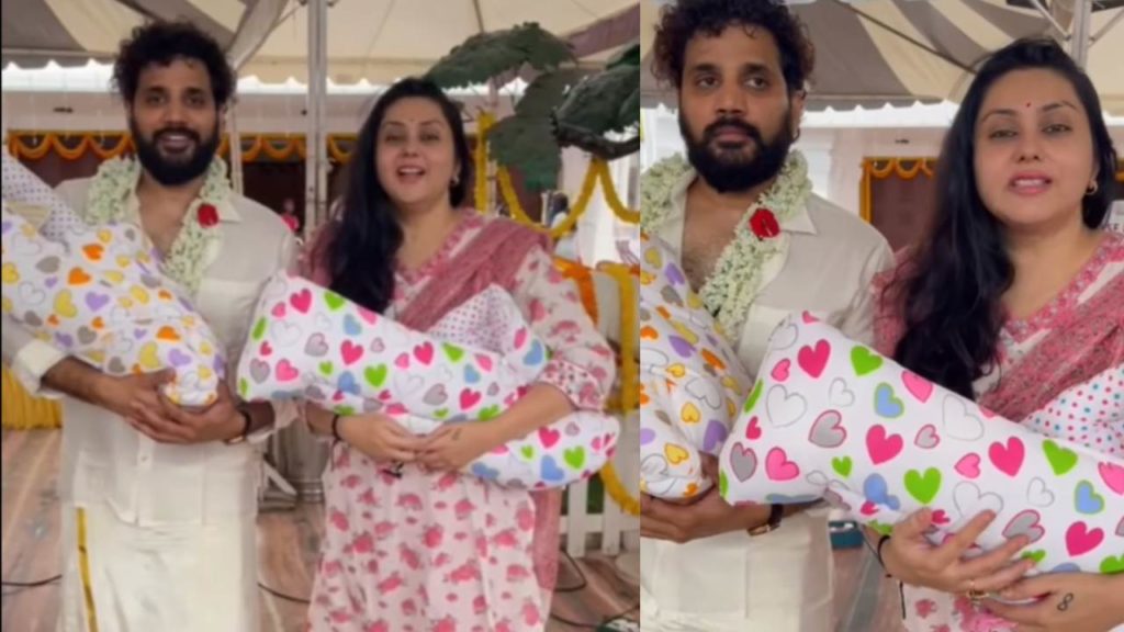 namitha gave birth to twins