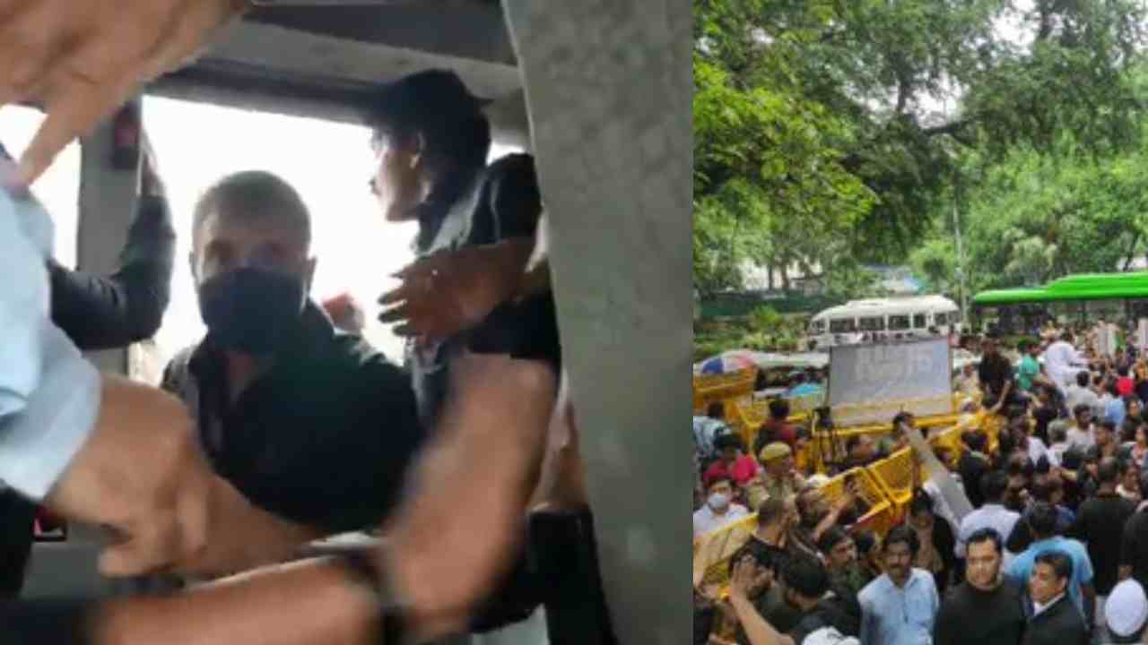 Rahul Gandh detained by police: రాహుల్ గాంధీని అదుపులోకి తీసుకున్న పోలీసులు.. ప్రియాంకా గాంధీ ధర్నా Rahul Gandh detained by police: రాహుల్ గాంధీని అదుపులోకి తీసుకున్న పోలీసులు.. ప్రియాంకా గాంధీ ధర్నా