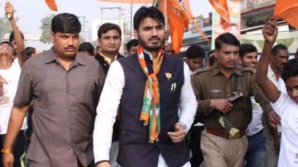 BJP leader Shrikant Tyagi arrested who pushed and abused a woman in noida