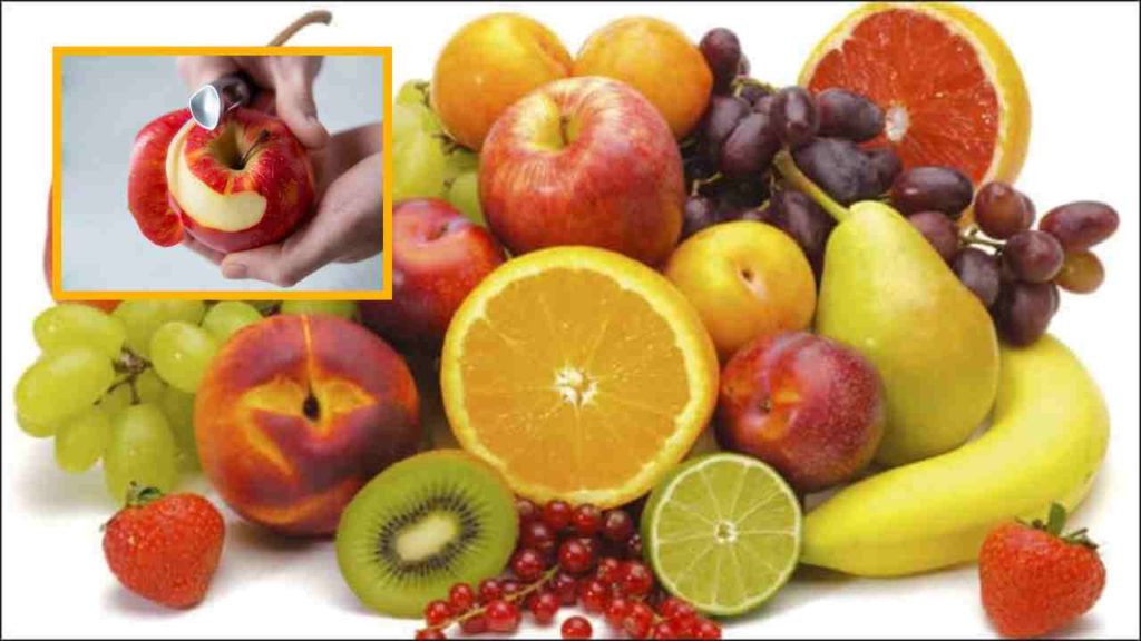 Eating some fruits without peeling