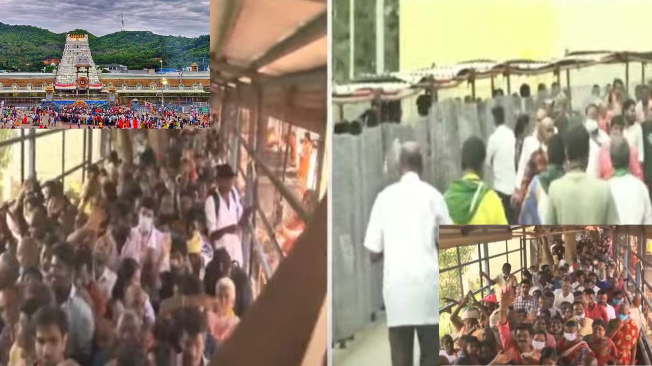 Increased Devotees On Tirumala : తిరుమల కొండపై అనూహ్యంగా పెరిగిన రద్దీ.. మూడు కిలోమీటర్ల మేర బారులు తీరిన భక్తులు Increased Devotees On Tirumala : తిరుమల కొండపై అనూహ్యంగా పెరిగిన రద్దీ.. మూడు కిలోమీటర్ల మేర బారులు తీరిన భక్తులు