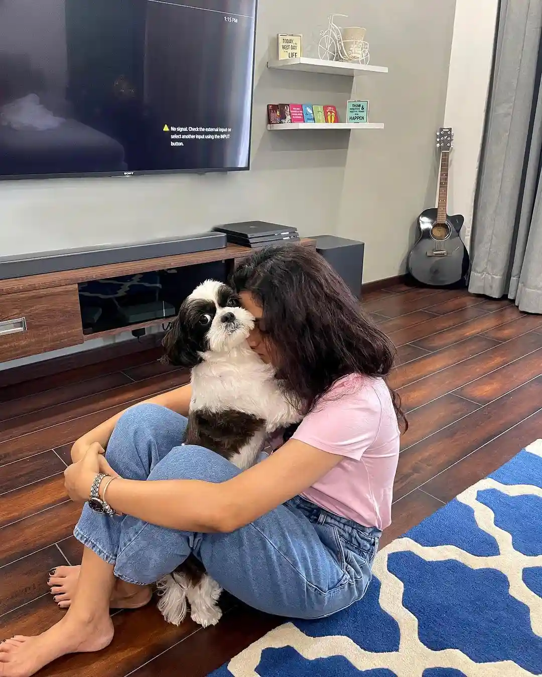 Keerthi Suresh Cute Photoshoot with her puppy dog