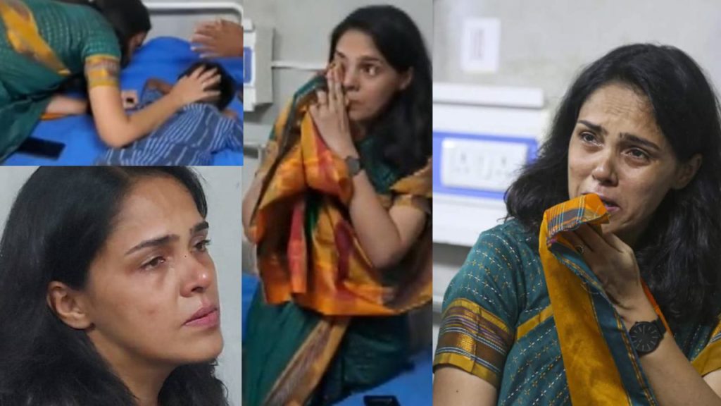 Lucknow Divisional Commissioner Roshan Jacob meets mother of child injured in accident breaks down