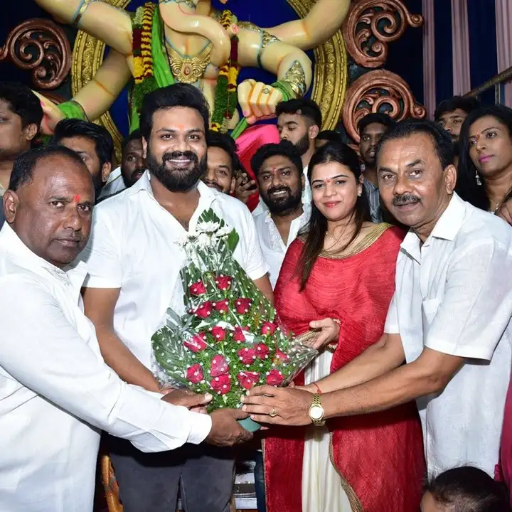 Manchu Manoj at Ganesh Mandapam with Bhuma Mounika