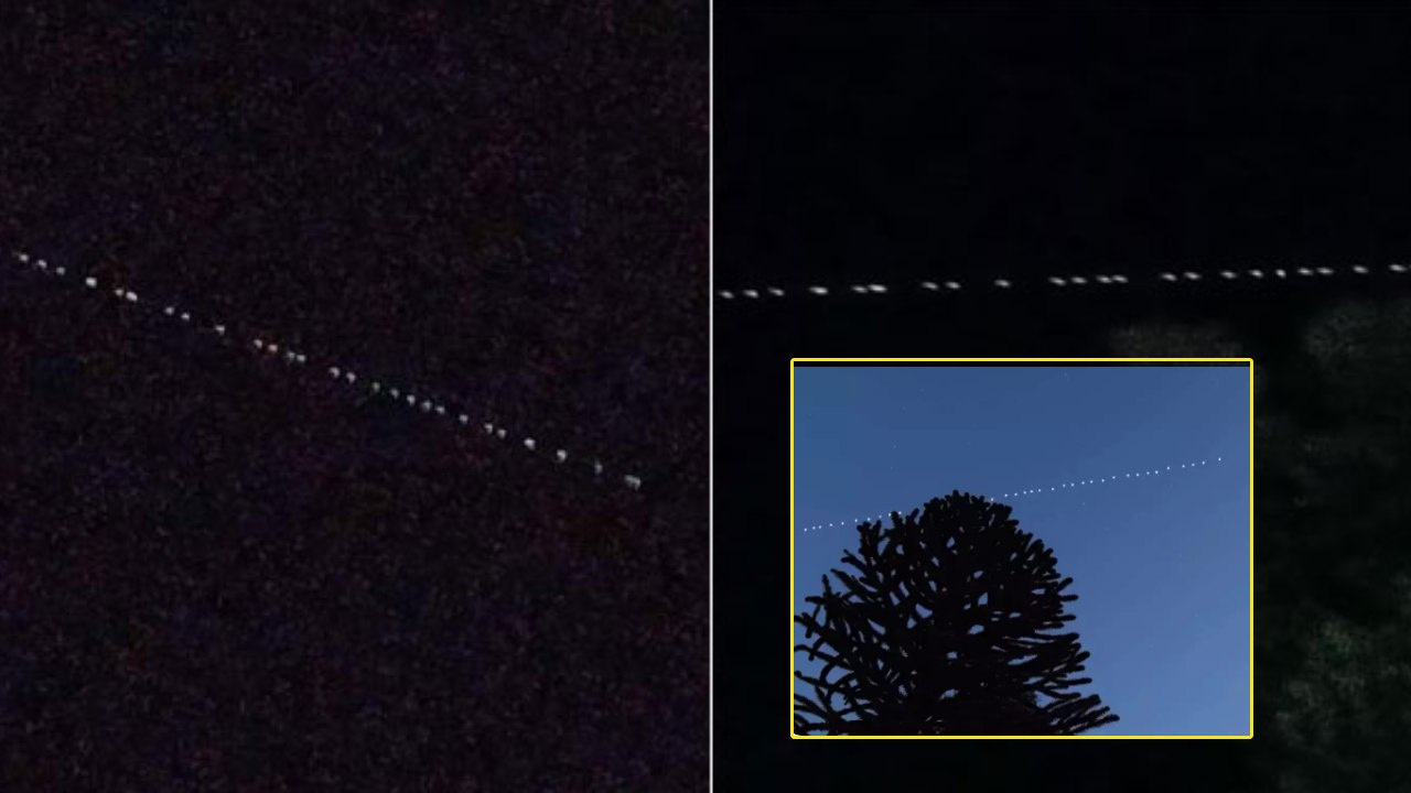 Mysterious ‘moving train’ of lights : ఆకాశంలో వింత వెలుగులు .. ఆశ్చర్యపోయిన యూపీ ప్రజలు .. ఏలియన్స్ పనేనా? Mysterious ‘moving train’ of lights : ఆకాశంలో వింత వెలుగులు .. ఆశ్చర్యపోయిన యూపీ ప్రజలు .. ఏలియన్స్ పనేనా?