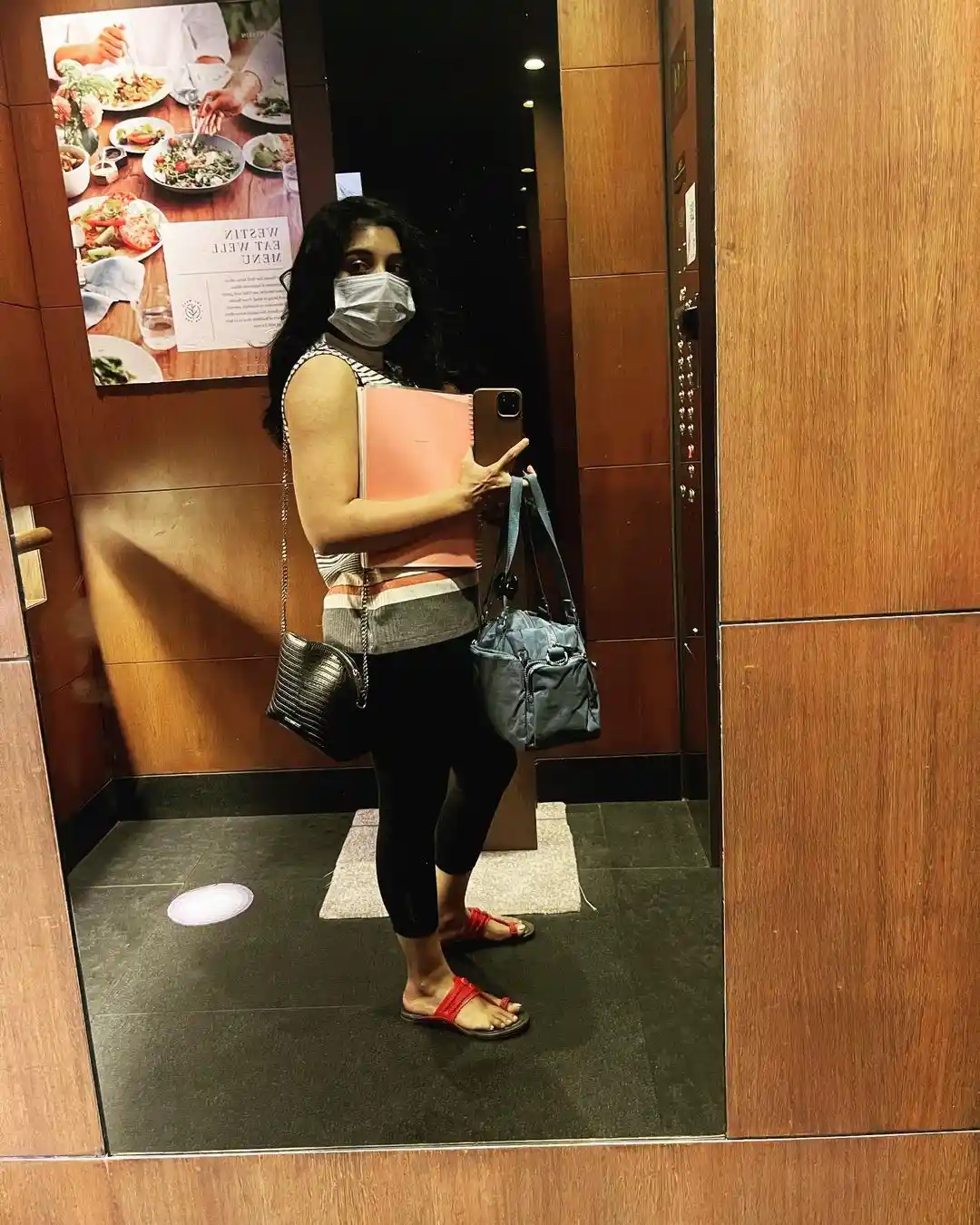 Nivetha Thomas Special Mirror Selfies