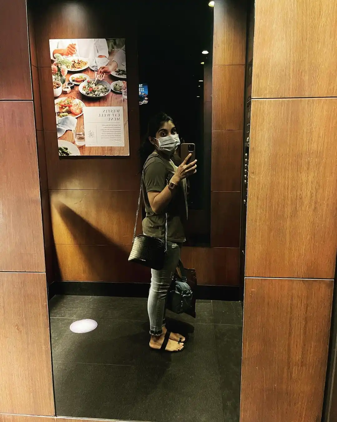 Nivetha Thomas Special Mirror Selfies