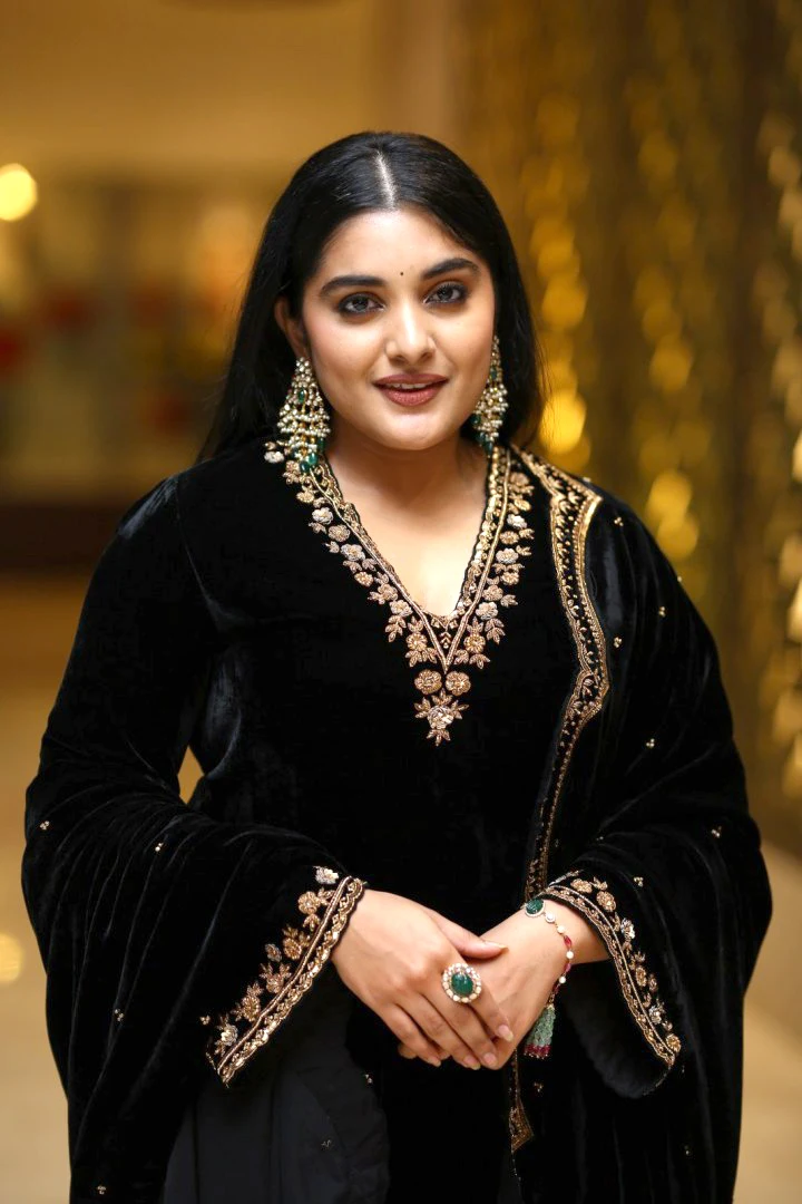 Nivetha Thomas Sizzles In Black Dress