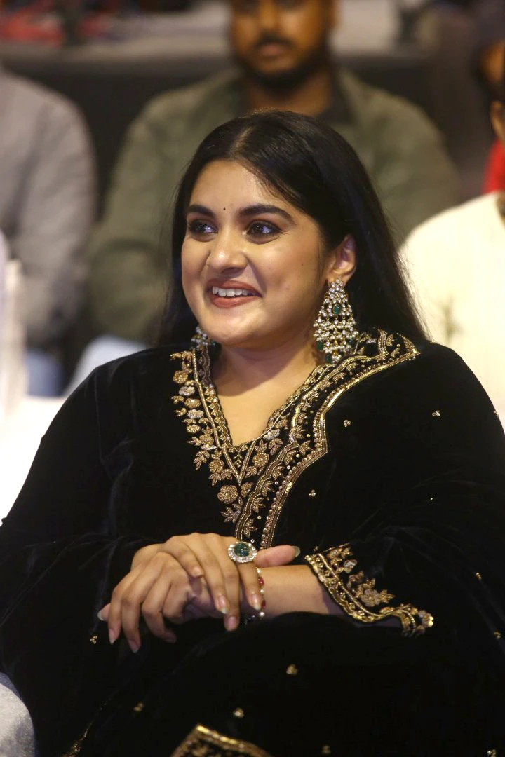 Nivetha Thomas Sizzles In Black Dress
