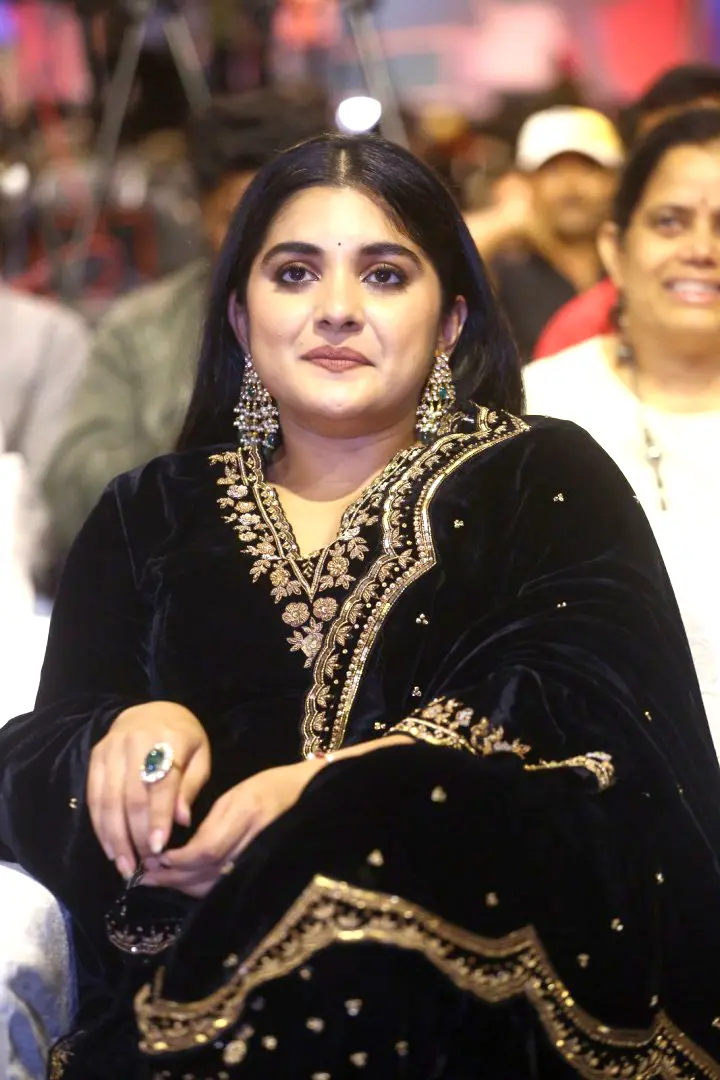 Nivetha Thomas Sizzles In Black Dress