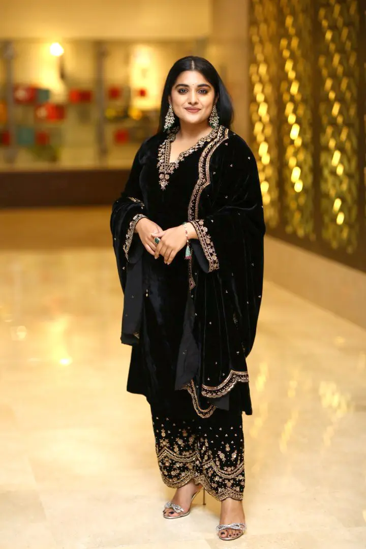 Nivetha Thomas Sizzles In Black Dress