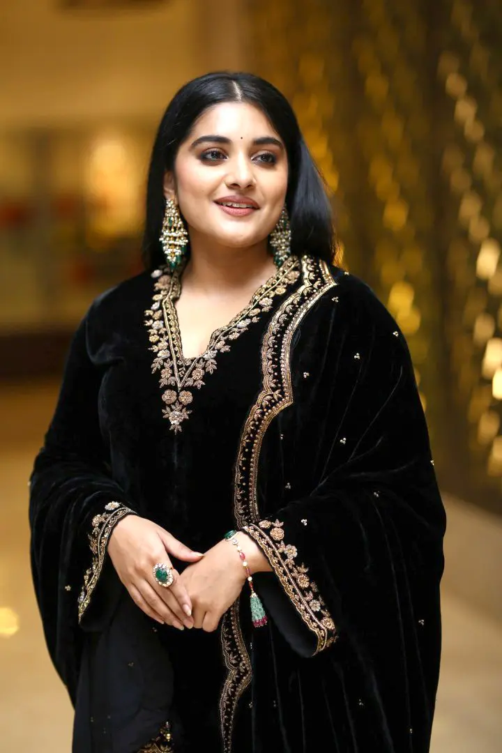Nivetha Thomas Sizzles In Black Dress