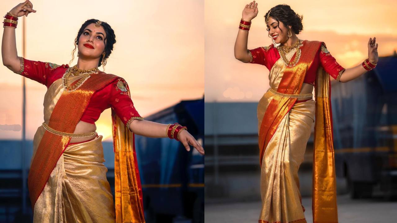 Actress Purna : నాట్యమయూరిగా పూర్ణ.. నాట్యం చేస్తూ ఫోజులు..