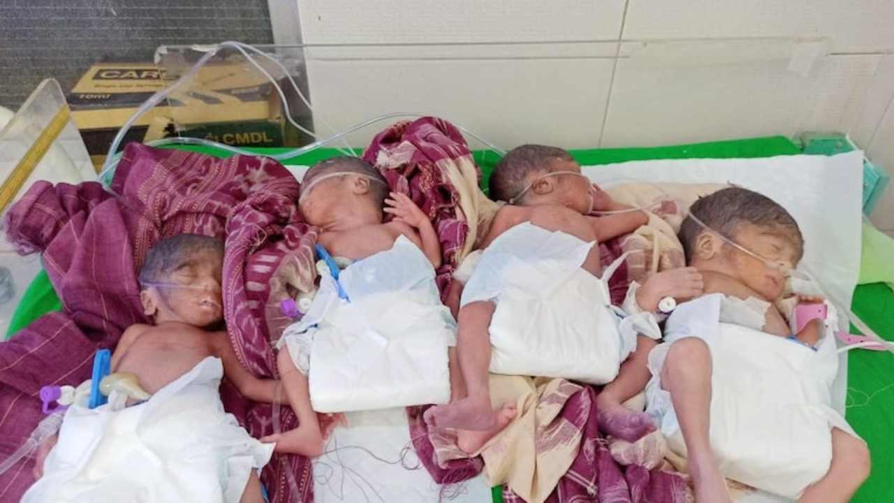 Quadruplets Joy: ఒకే కాన్పులో నలుగురు పిల్లలు.. ఒడిశాలో జన్మనిచ్చిన మహిళ Quadruplets Joy: ఒకే కాన్పులో నలుగురు పిల్లలు.. ఒడిశాలో జన్మనిచ్చిన మహిళ