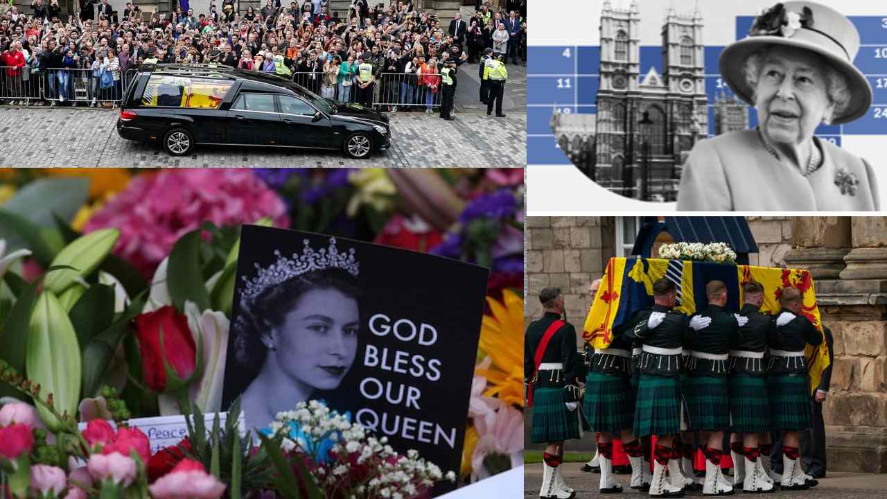 Queen Elizabeth final journey : రాణి ఎలిజబెత్ అంతిమయాత్రలో మొదటిదశ పూర్తి .. బల్మోరల్ ప్యాలెస్ నుంచి .. ఎడిన్బర్గ్కు రాణీ పార్థివదేహం తరలింపు.. Queen Elizabeth final journey : రాణి ఎలిజబెత్ అంతిమయాత్రలో మొదటిదశ పూర్తి .. బల్మోరల్ ప్యాలెస్ నుంచి .. ఎడిన్బర్గ్కు రాణీ పార్థివదేహం తరలింపు..