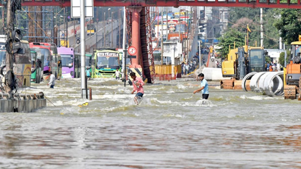 Karnataka Chief Minister blames previous congress government for bengaluru floods