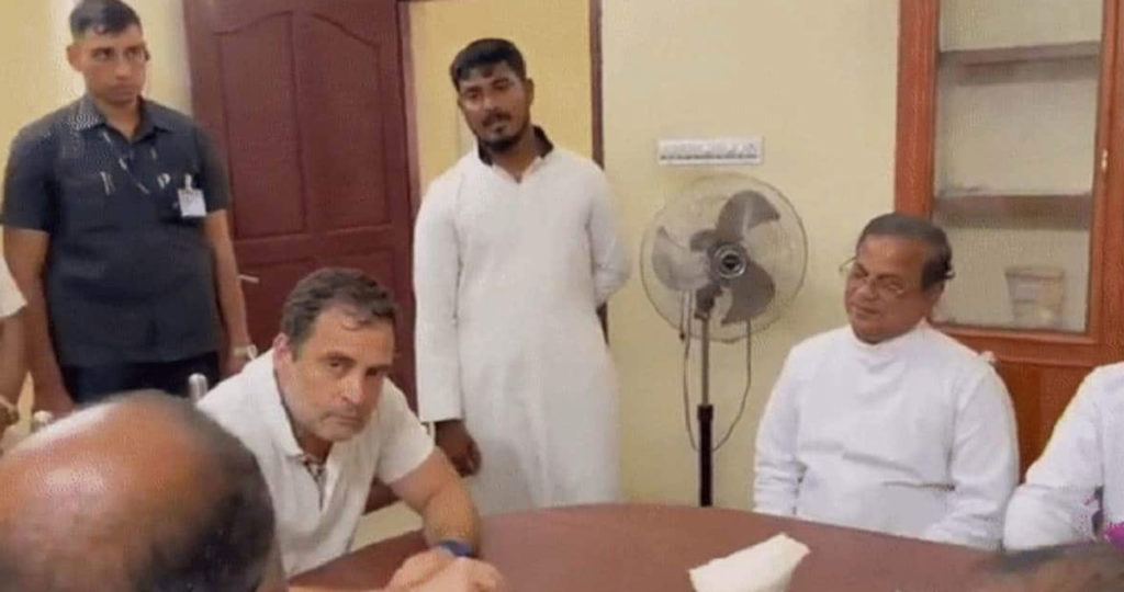 Rahul meets george ponnaiah who was arrested for anti hindu remarks