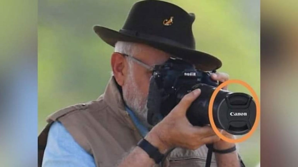 BJP fact checks over PM Modi Nikon camera with Canon cover