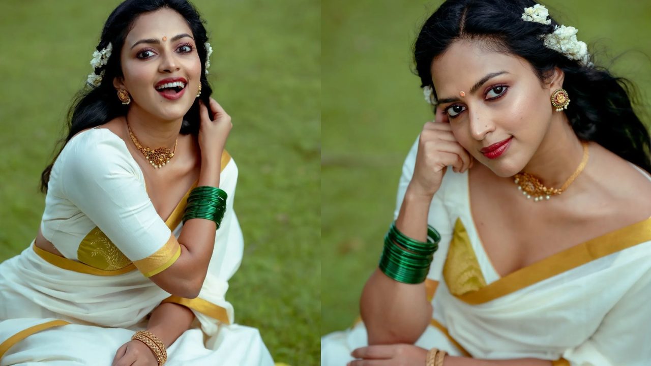 Amalapaul : వైట్ శారీలో అమలాపాల్ ఓనమ్ స్పెషల్ ఫోటోలు