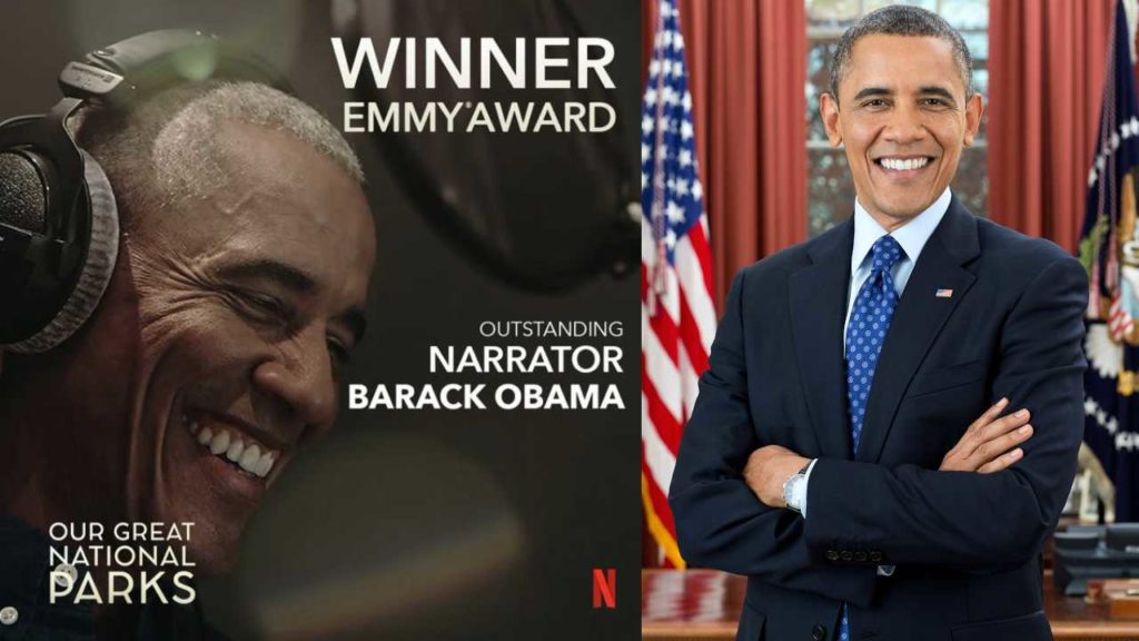 Barack Obama win Emmy award for narrating Our Great National Parks