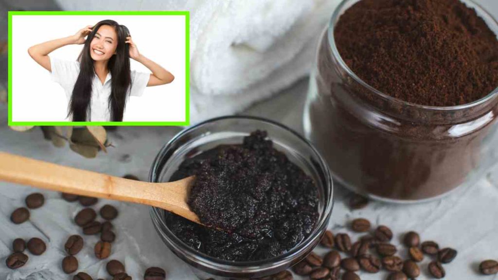 hair thick and soft with coffee powder