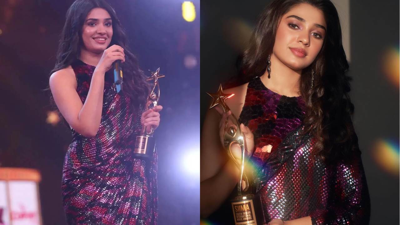 KrithiShetty : సైమా వేడుకల్లో అవార్డుతో తళుక్కుమనిపించిన కృతిశెట్టి