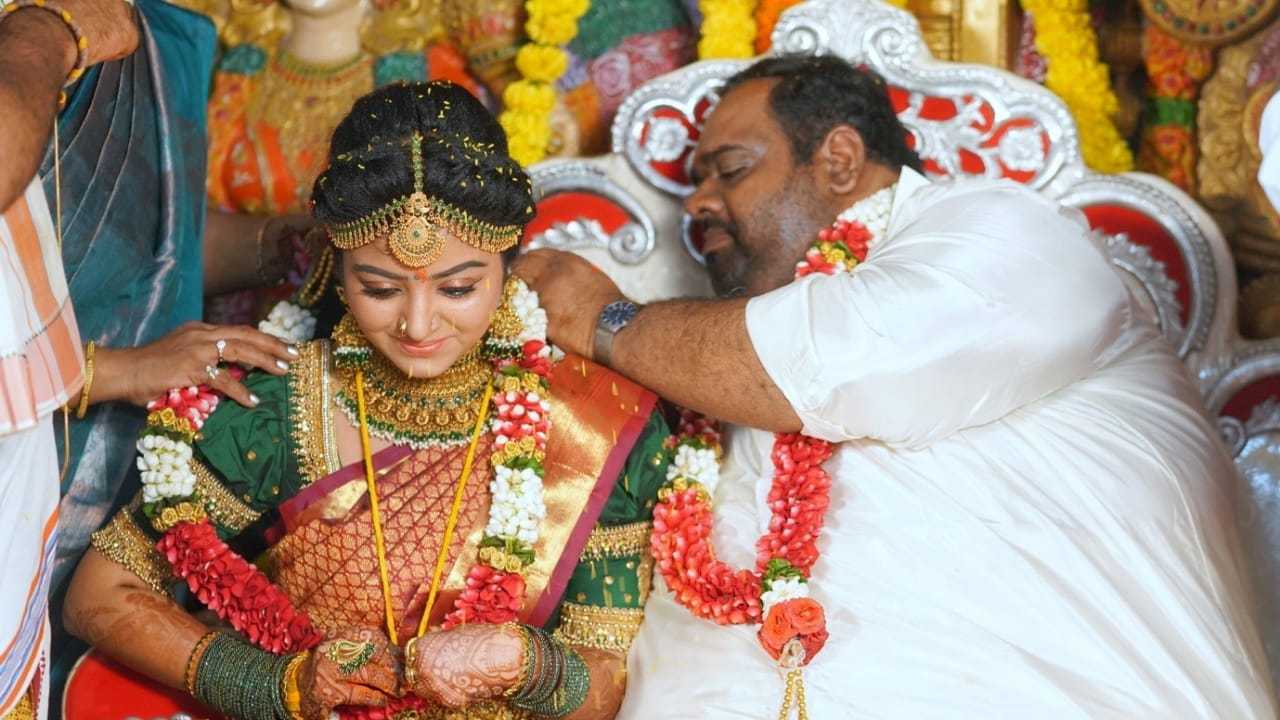Producer Ravindar tied the knot with the Popular VJ and Actress Mahalakshmi