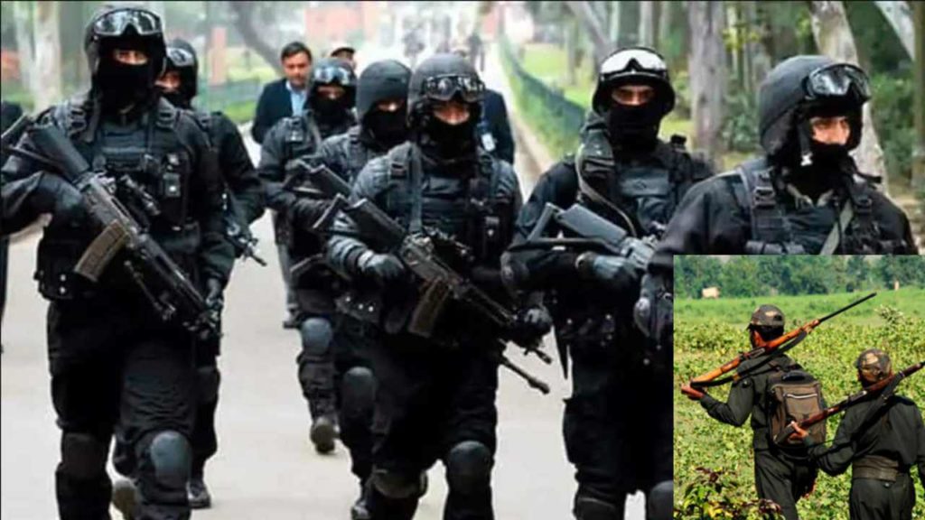 maoists entered in telangana..National Security Guard in first time cubing operations
