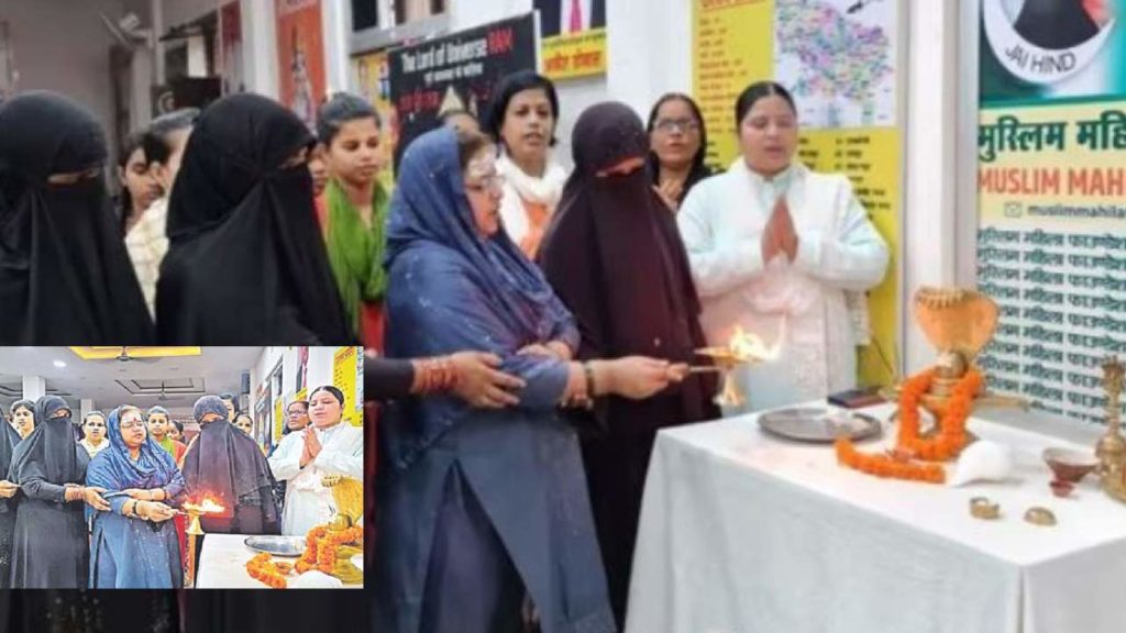 muslim women celebrate on the courts decision in the gyanvapi case..