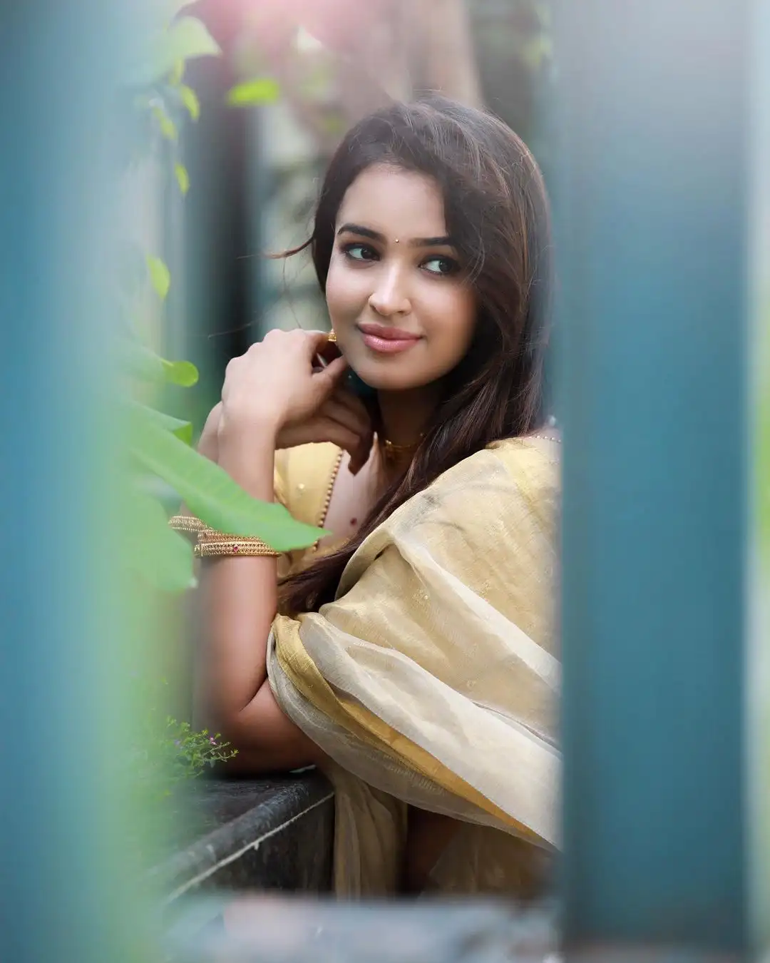 Pujita Ponnada Cute Photoshoot in Saree