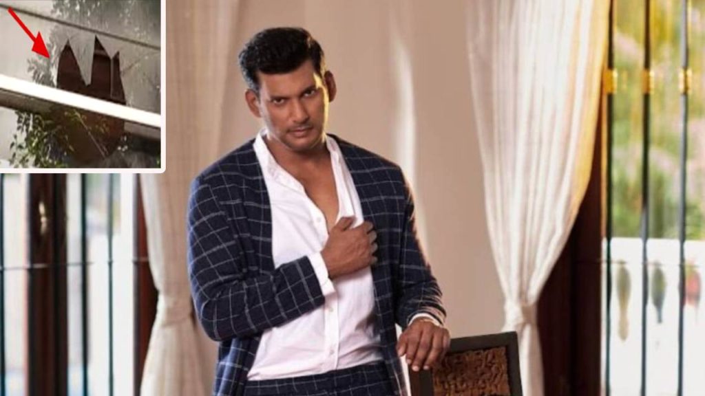 unknown persons attacked on vishal house at night time