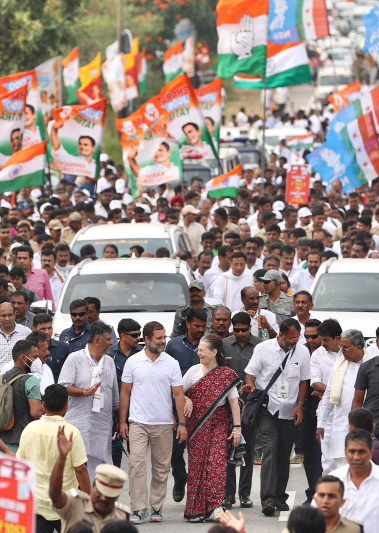 Sonia Gandhi participated in Bharat Jodo Padayatra

