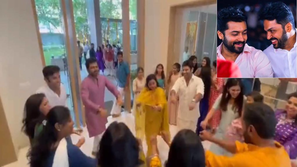 Hero Karthi dance steps with Tollywood hero Song in Diwali celebration