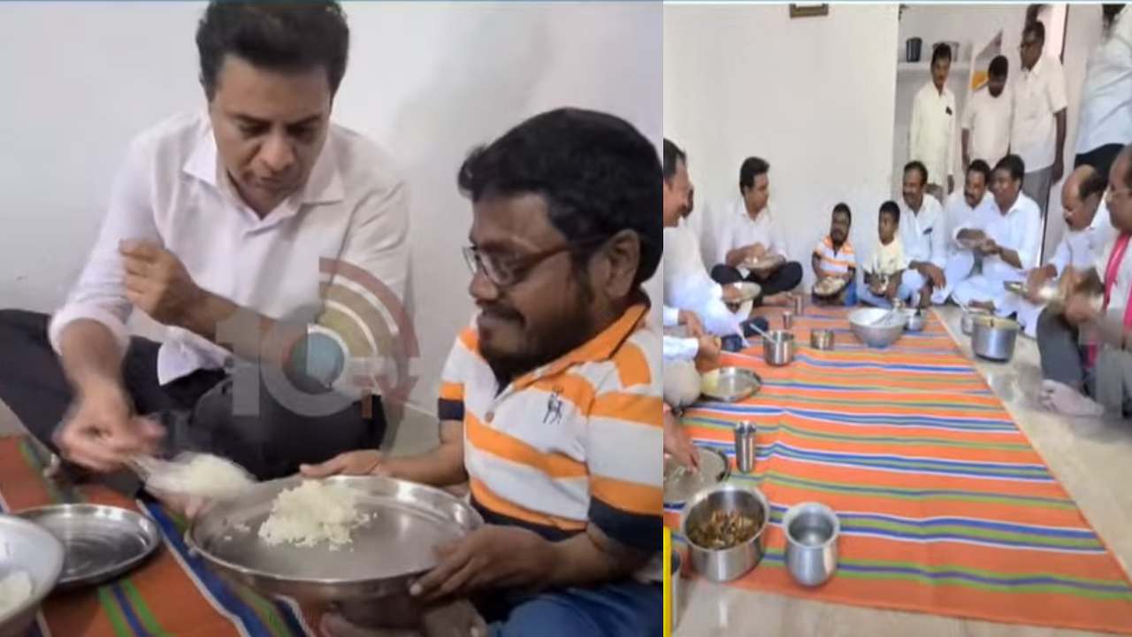 Munugode By Poll : ఫ్లోరైడ్ బాధితుడు స్వామి ఇంటిలో భోజనం చేసిన కేటీఆర్ .. కుటుంబానికి అండగా ఉంటామని హామీ Munugode By Poll : ఫ్లోరైడ్ బాధితుడు స్వామి ఇంటిలో భోజనం చేసిన కేటీఆర్ .. కుటుంబానికి అండగా ఉంటామని హామీ