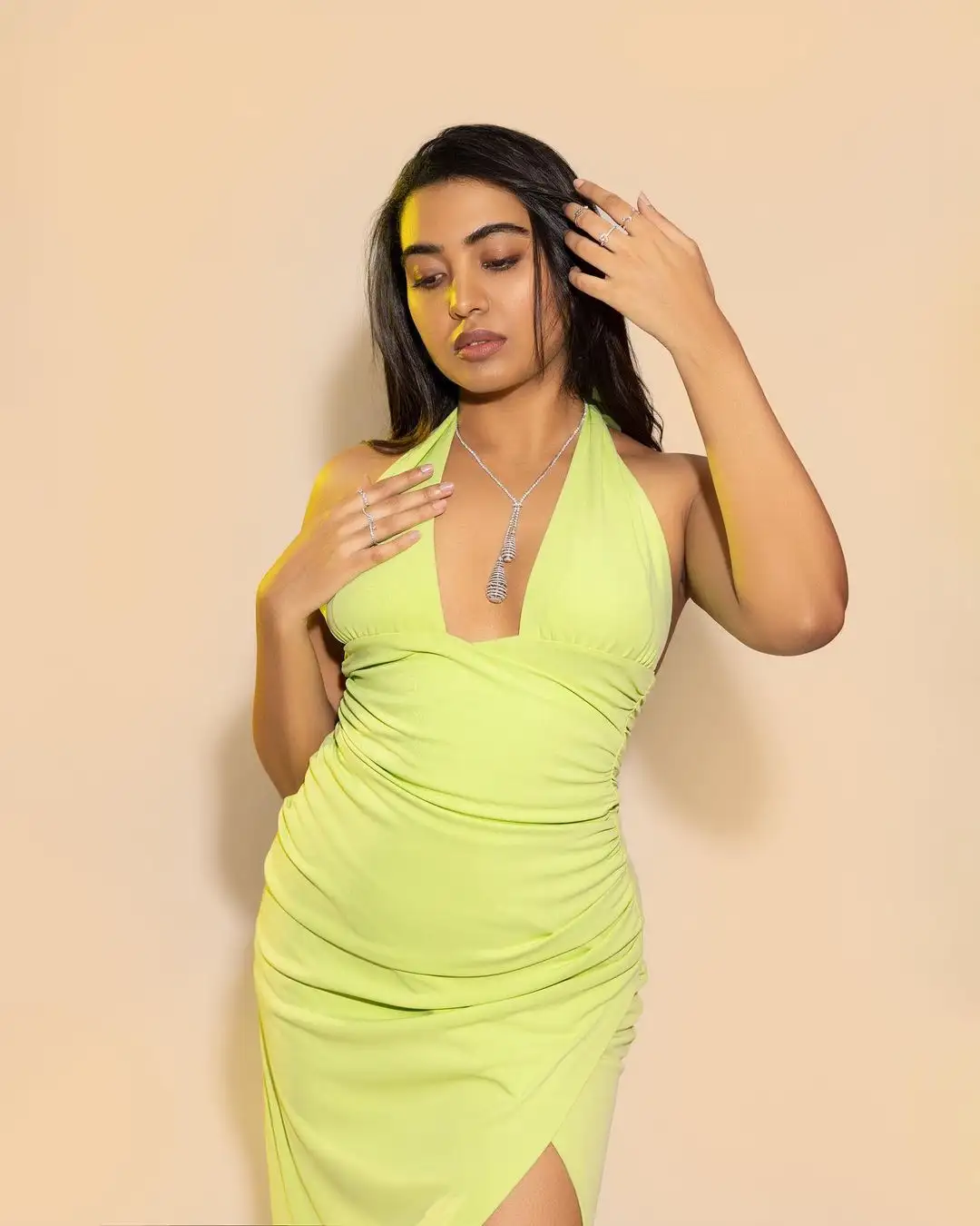 Shivathmika Bold photos in Short Dress 