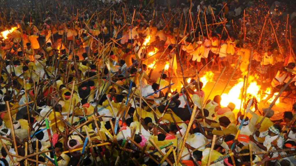 Stick fight in Devaragattu