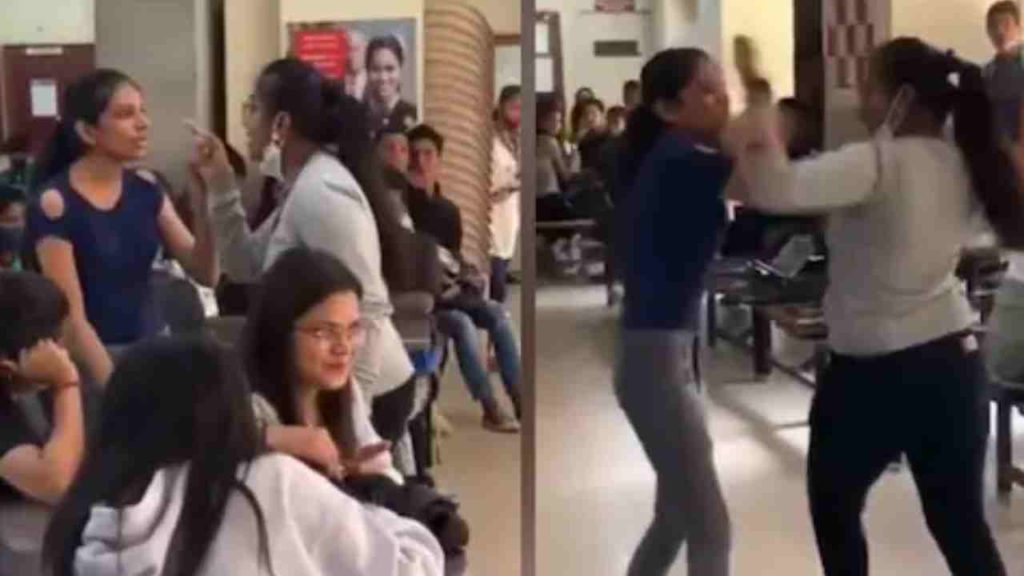 Two girls had a fight