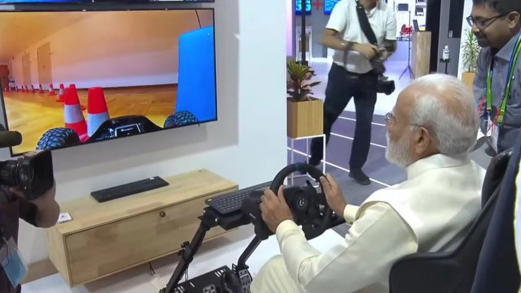 PM Modi drives car in Europe remotely from India using 5G