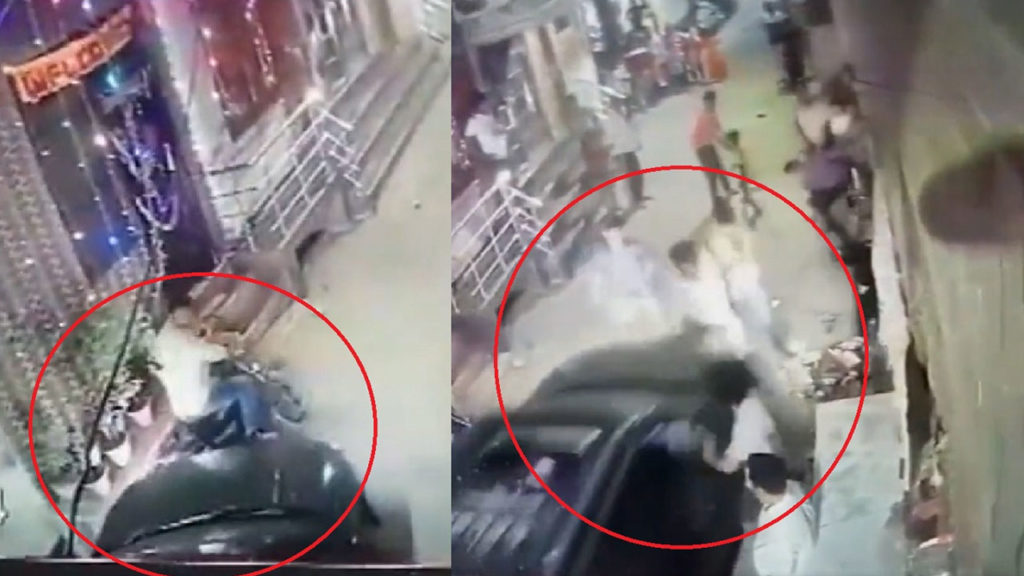 CCTV footage shows man running car over 3 people after argument with biker in Delhi