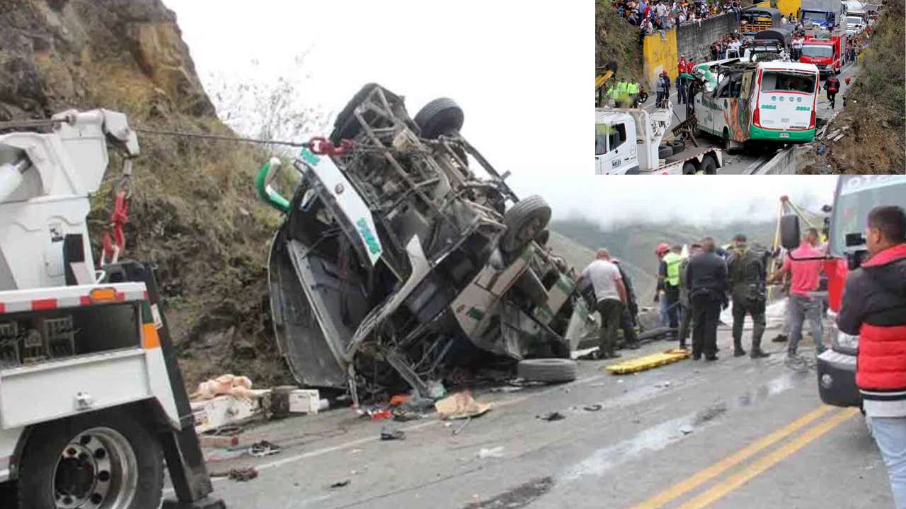 20 Killed In Accident : కొలంబియాలో ఘోర రోడ్డు ప్రమాదం.. బస్సు బోల్తా పడి 20 మంది మృతి 20 Killed In Accident : కొలంబియాలో ఘోర రోడ్డు ప్రమాదం.. బస్సు బోల్తా పడి 20 మంది మృతి