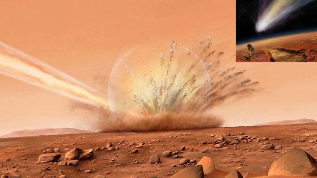 meteor shower on Mars