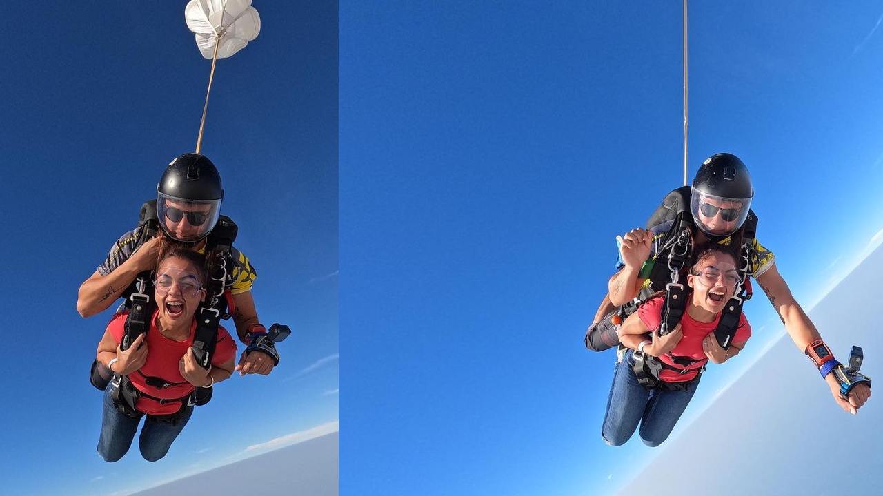 Nazriya :  విమానంలోంచి దూకేసి.. దుబాయ్ గాల్లో తేలుతున్న నజ్రియా