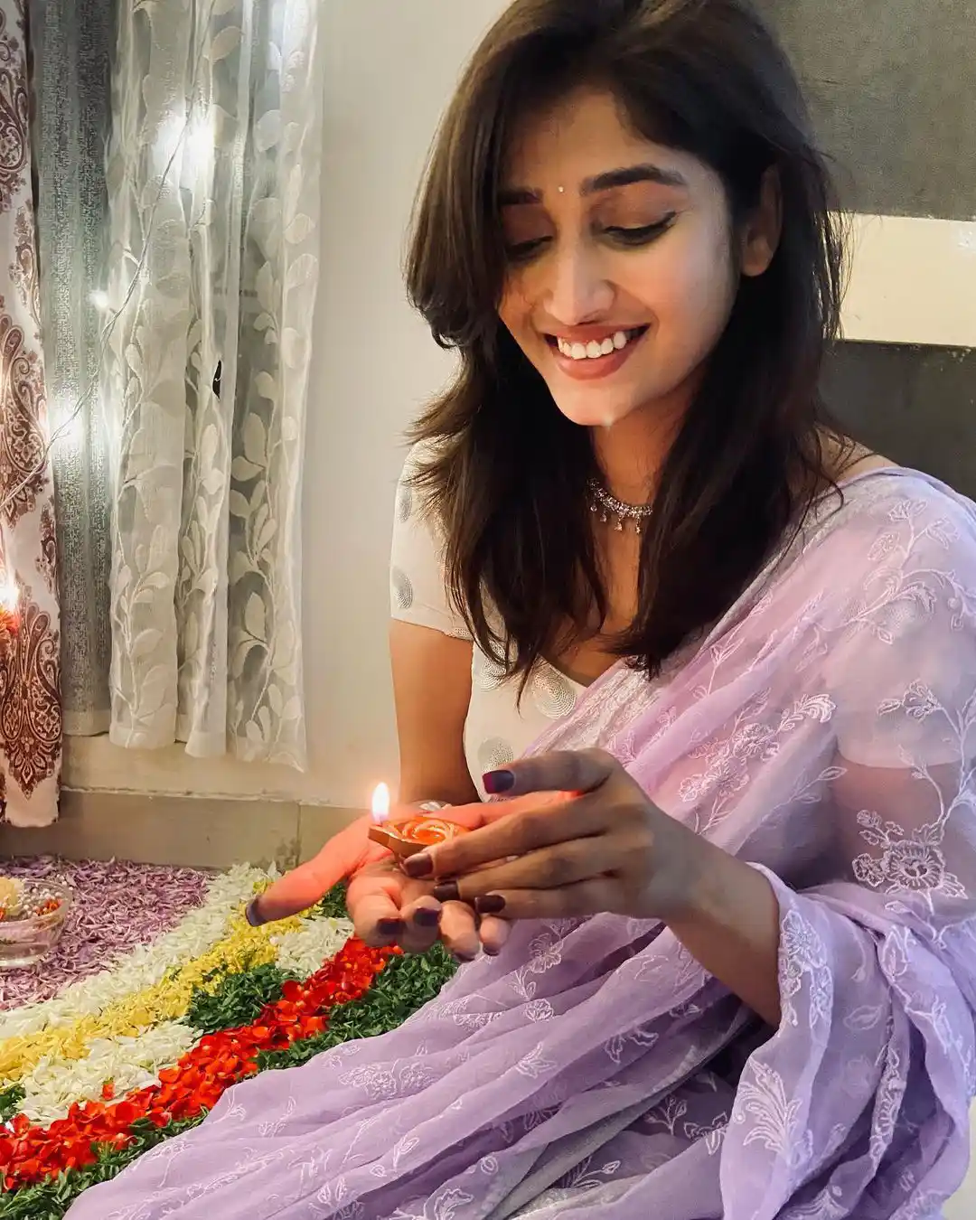 Priya Vadlamani Deepavali Celebrations with Family