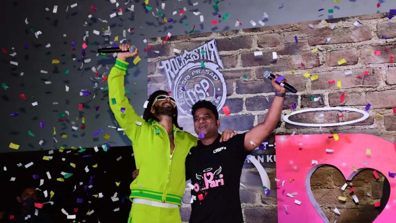 DSP and Ranveer Singh : రణవీర్‌తో కలిసి రచ్చ చేసిన దేవిశ్రీ ప్రసాద్..