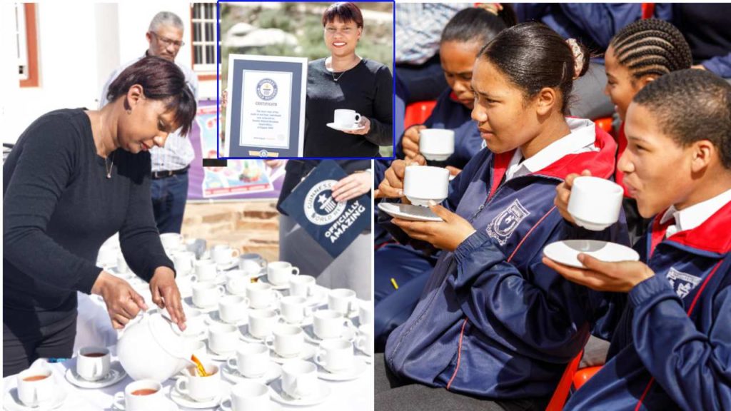 woman makes 249 cups of tea in one hour to set Guinness World record