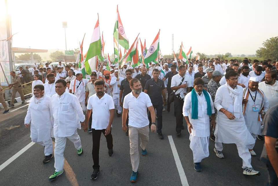 Rahul Gandhi Bharat Jodo Yatra in Kamareddy District