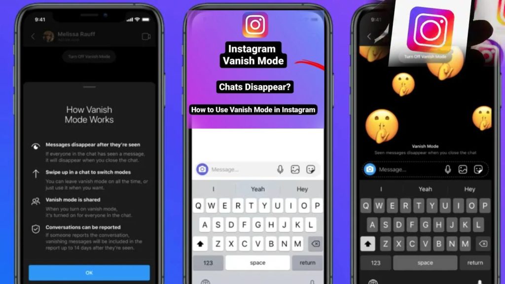 How to enable vanish mode in Instagram DMs