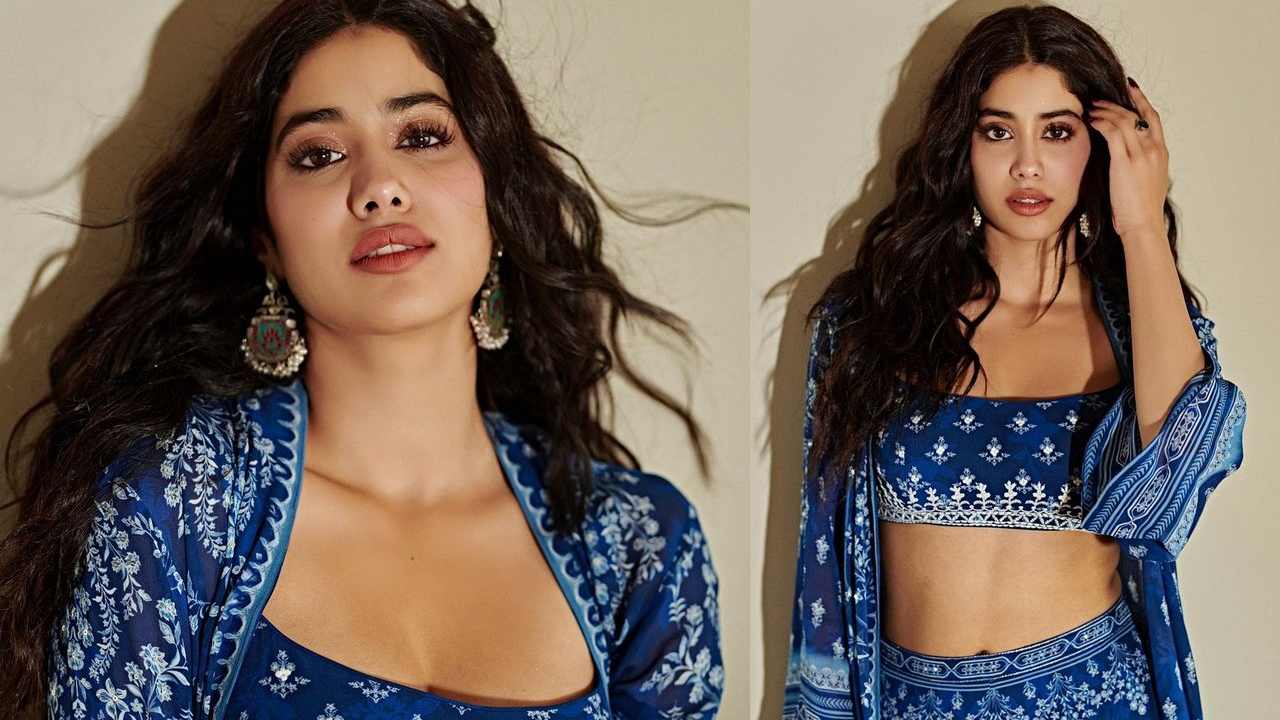 Janhvi Kapoor Stuns In Blue Outfit
